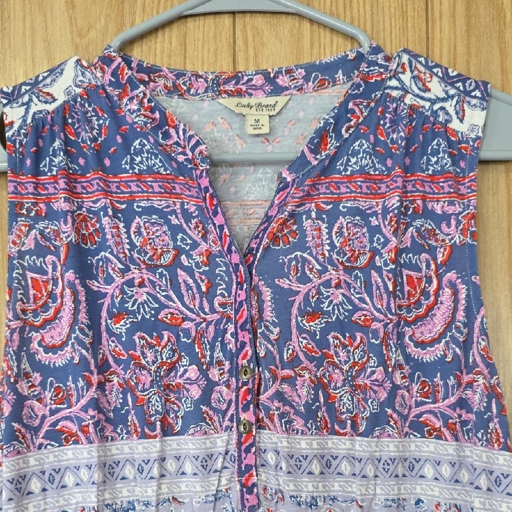 Lucky Brand Multicolor Paisley Maxi Dress - Picture 3 of 10